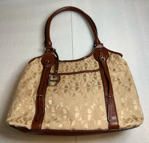 Etienne Aigner monogram canvas shoulder bag or hobo bag thumbnail 3