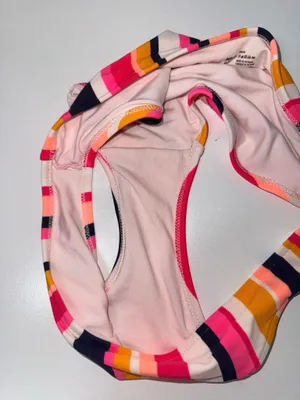 Aerie Pink Multi Striped Bikini Bottoms Low Rise Full Coverage thumbnail 6