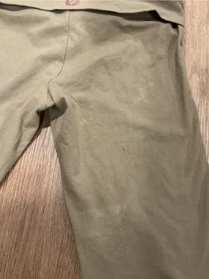 PINK Victoria's Secret Women's Foldover Flared Pull-On Pants Green M thumbnail 4