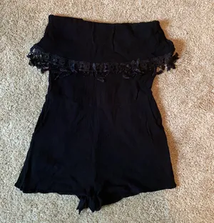 Strapless Black Romper Size M thumbnail 2