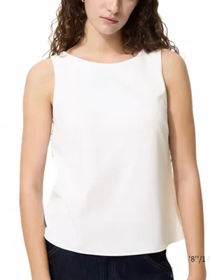 Uniqlo Crepe Jersey Boat Neck Bra Top NWT White XS thumbnail 1