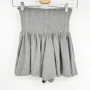 Natural Life Womens Smocked Waist Shorts Gray Ruffle Trim Daisy Charm‎ Size XS thumbnail 3