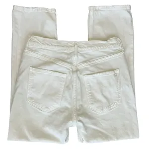 Agolde Women’s Riley Crop Straight Leg Sour Cream White Denim Jeans Size 28 thumbnail 8