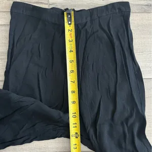 Reformation Black High Rise Viscose Wide Leg Minimalist Boho Trouser Pants 2 thumbnail 9