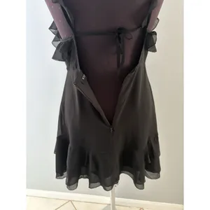 Storia Babydoll Dress Size S Black Ruffled Mini Witchy Goth Whimsy Feminine Y2K thumbnail 5