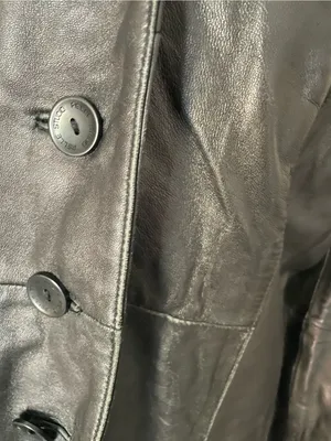 Wilsons Leather 90s Y2K Pelle Studio Black Sleek Jacket Medium thumbnail 5