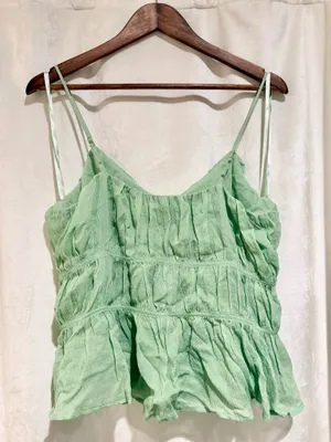 LOFT Smocked V-Neck Peplum Cami Size Small thumbnail 5