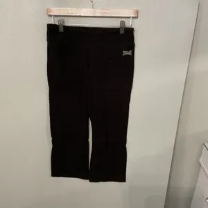 Everlast Womens Capri Leggings Black Wide Waistband Athletic Small thumbnail 2