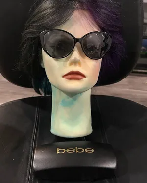 Bebe black and Leopard Print eyeglasses. These are FRAME AND HARD CASE ONLY thumbnail 1