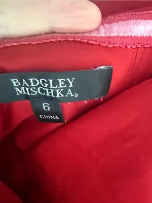 Badgley Mischka Off-The-Shoulder Gown with pleats and a draped back 6 thumbnail 7