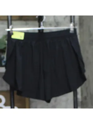 All In Motion Womens Athletic Quick Dry Lined Pocketed Running Shorts Black M thumbnail 2