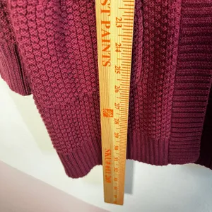 GAP Women's Long Sleeve‎ Cardigan Sz Small Soft Cozy Relaxed Fit Textured Red thumbnail 6