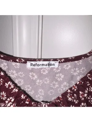 Reformation $128 Angeline Woman’s Small Floral Long Sleeve Mini Dress thumbnail 6