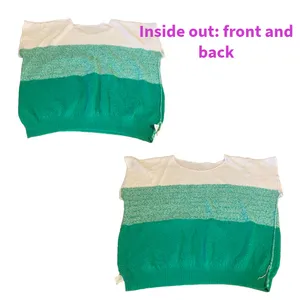 Vintage 1980'S Green & White Color Block Sweater (L) thumbnail 8