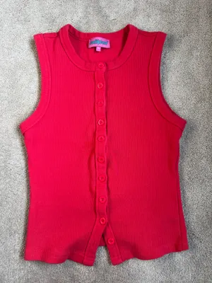 Edikted Red Top Button Top thumbnail 1