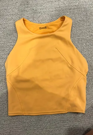 Lululemon racerback tank top cropped orange thumbnail 1