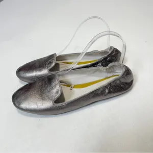 Gap Women's Metallic Scrunch Leather Flat Loafers Size‎ 9 thumbnail 2