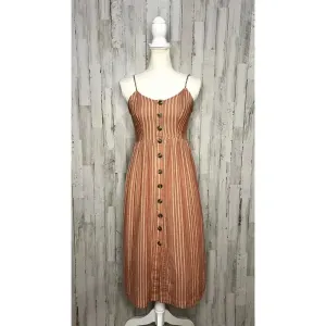 American Eagle‎ Women's Striped Button Down Midi Dress Size XS Multicolor thumbnail 2