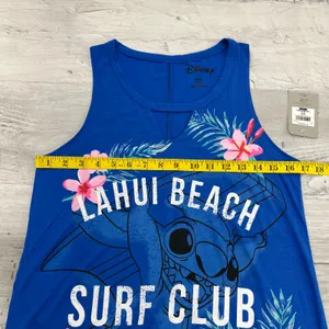 Disney Blue Stitch Surf Club Sleep Dress Beach Cover Up Long Tunic Shirt Small thumbnail 8