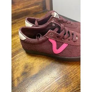 Vans Burgundy And Pink Sneakers Women‎ Size 5 thumbnail 3