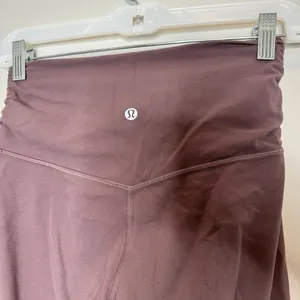 Lululemon Align High Rise Cross Waist Crop 21” Leggings Size 6 Taupe Purple thumbnail 4