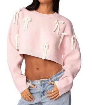 Cropped Pink Sweater thumbnail 1