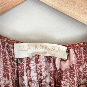 Ulla Johnson Johnson Virginia Midi Dress Size 0 Belted Flutter Sleeve Tiered thumbnail 3