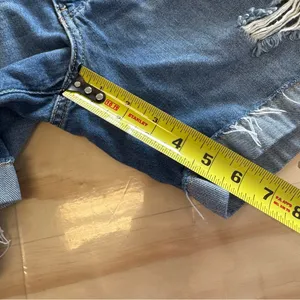 KanCan LA Distressed Rolled Up Mini Denim Jean‎ Shorts Medium KC8407YT thumbnail 10