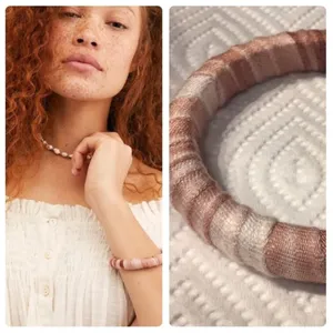 Free People Boho Fabric Wrapped Stackable Bracelet thumbnail 2