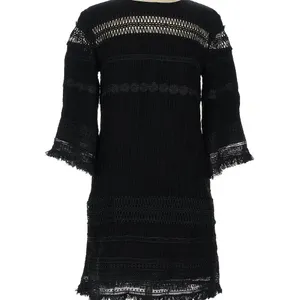 ELLIATT "Memory" Black Embroidered Fringe Dress‎ Size S thumbnail 5