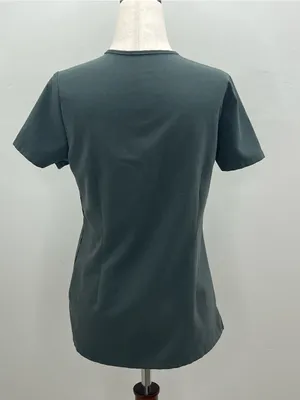 Figs Technical Collection Womens Dark Gray Slate Short Sleeve Scrubs Top XXS thumbnail 5
