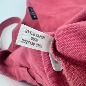 J. Crew Pink‎ Canvas Tote Bag Beach Travel Everyday Casual Nautical Logo thumbnail 7