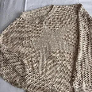 Shein Women's Cream and Tan Jumper thumbnail 4