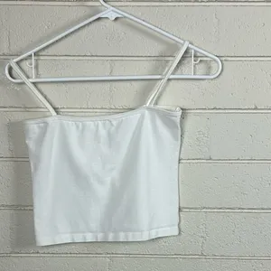 Brandy Melville White Cropped Tank one size thumbnail 5