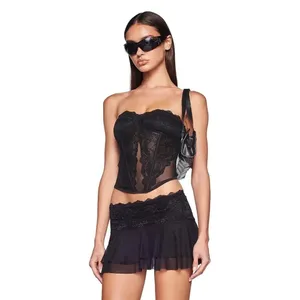 I.AM.GIA Demie Corset in Black Large New Womens Bustier Tank Top thumbnail 1