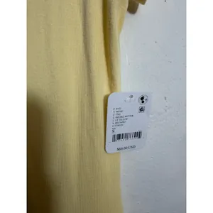 NEW Free People Free EST Butter Yellow Midi Dress Short Sleeve Size Small thumbnail 4