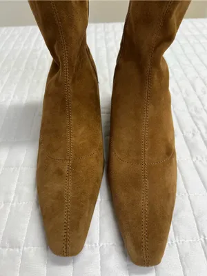 Madewell The Ciel Glove Ankle Boot in Warm Chestnut Brown Size 6.5 thumbnail 9