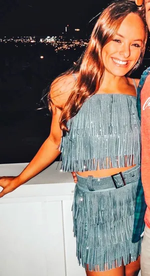 South Boutique Blue fringe Two Piece Set thumbnail 3