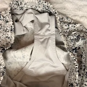 Athleta Women Small Black White Splatter Print Running Shorts Smocked Activewear thumbnail 4