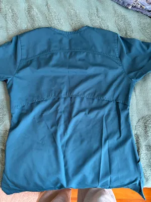 Caribbean Blue Carhartt Scrub Top thumbnail 3