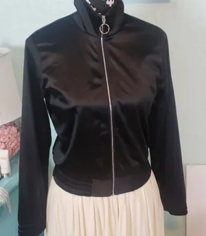 Nasty Gal black satin bomber jacket thumbnail 1