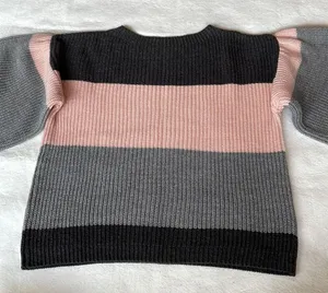 Cable & Gauge Colorblock Short Sleeve Sweater size M thumbnail 1