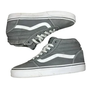Vans Sk8-Hi Top‎ Sneaker - Frost Gray Canvas Canvas Shoes - Women's 7.5 thumbnail 3