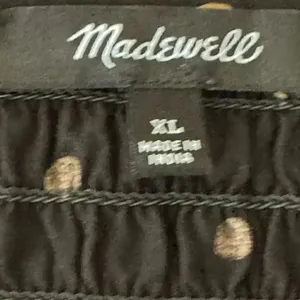 Madewell Black Gold Lucie V-Neck Smocked Mini Oval Dot Baby Doll SZ XL #1862 thumbnail 16