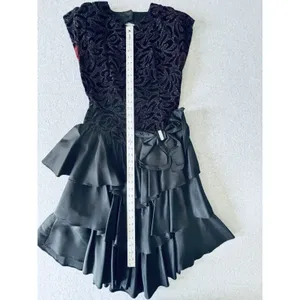 Vintage Filigree Ltd. Elegant‎ Black Sparkle Party Cocktail Dress Satin Bow Sz 8 thumbnail 7