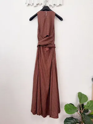 En Saison Adelaide Maxi Dress Brown Ivory Small $176 thumbnail 5