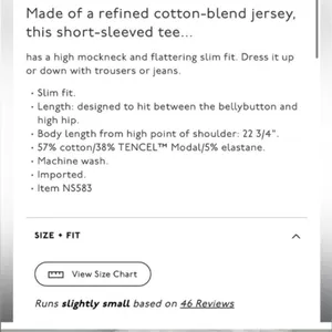 NWT Madewell Black Short-Sleeve Mockneck Tee S Sold Out! thumbnail 2