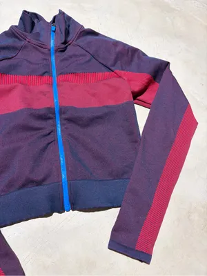 Fabletics Colorblock Zip-Front Jacket cropped small thumbnail 5
