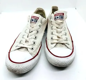 Converse Chuck Taylor All Star Blue Red Low Top Lace Up Shoes Size 8 thumbnail 1