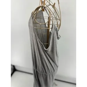 Victoria's Secret Women's Grey Sleeveless Drawstring Midi Dress Size L thumbnail 7